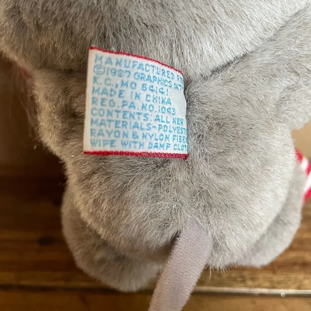 Heartland 1987 Plush Mouse with Candy Cane